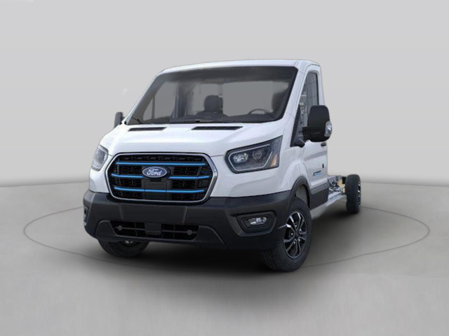 Front view of Ford Transit Cutaway
