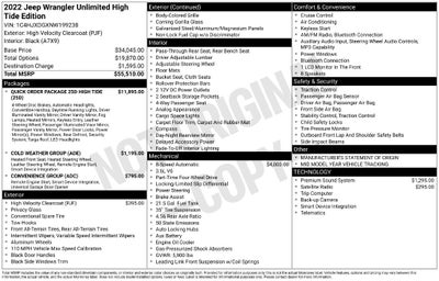 2022 Jeep Wrangler Unlimited High Tide 4x4