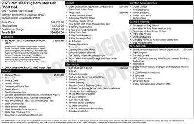 2023 RAM 1500 Big Horn Crew Cab 4x4 5'7' Box