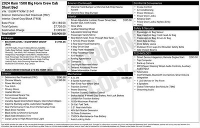 2024 RAM 1500 Big Horn Crew Cab 4x4 5'7' Box