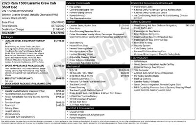 2023 RAM 1500 Laramie Crew Cab 4x4 5'7' Box