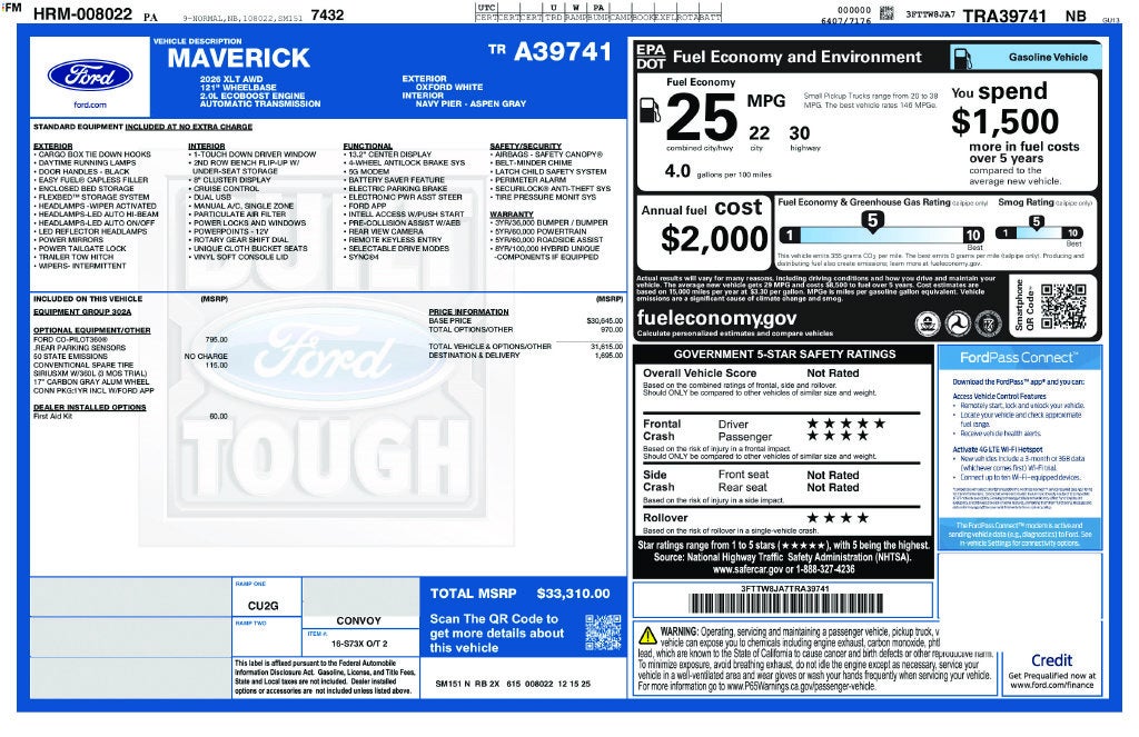 2026 Ford Maverick XLT