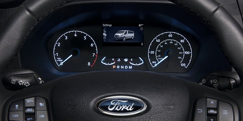 Driver dashboard gauge cluster of Ford Transit Cargo Van