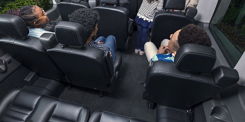 Interior passenger seating inside Ford Transit Passenger Wagon