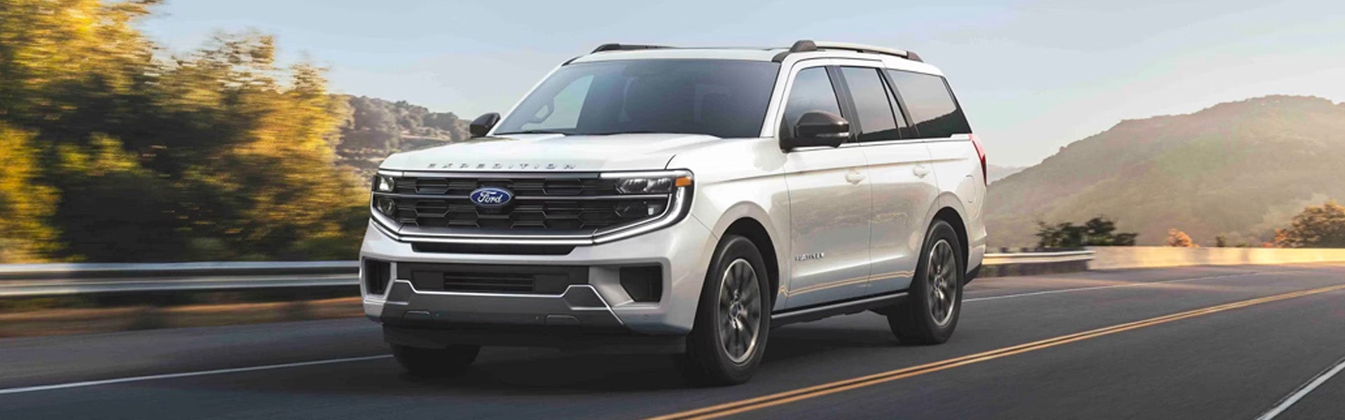 Ford Expedition driving on road