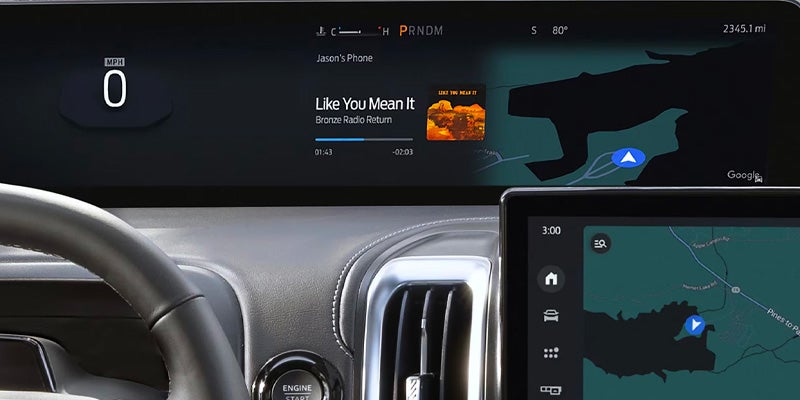 Digital dashboard display screen inside Ford Expedition
