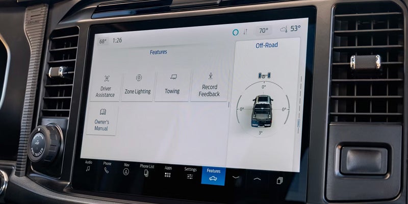 Ford F-150 interior digital dashboard screen