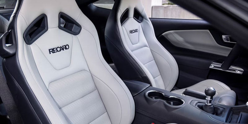Interior Recaro bucket seats of Ford Mustang