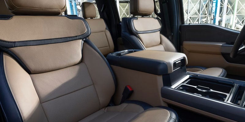 Interior seating area of Ford Super Duty F-250