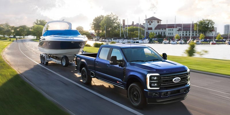 Ford Super Duty F-250 towing a boat