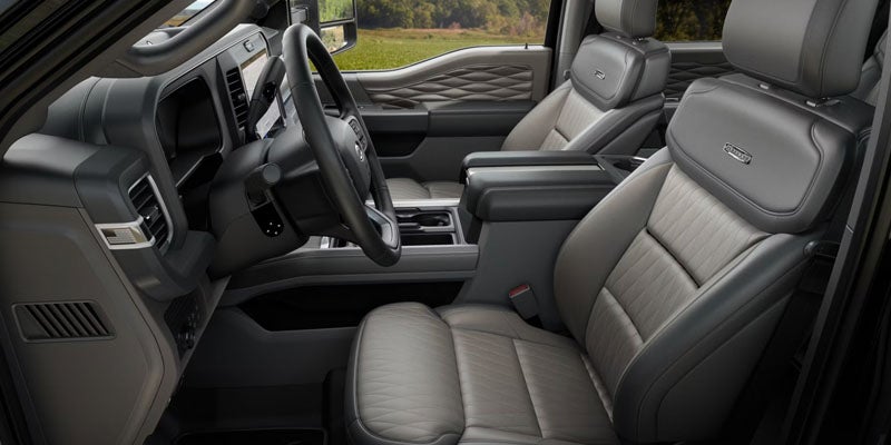 Front interior passenger cabin of Ford Super Duty F-250
