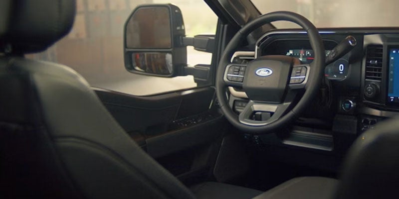 Driver side interior of Ford Super Duty F-250